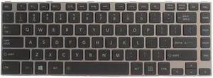 Black Laptop Keyboard with Frame for Compatibility with Satellite M40-A M40T-A M45-A M45T-A Without Backlight
