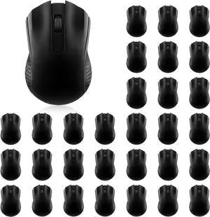 GEMLORD 32 Pcs Wired USB Computer Mouse Bulk Corded Computer Mice Ergonomic Wired Mouse for PC, Desktop, Laptop Computer, Office, School, Home (Black)
