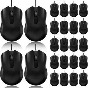 60 Pack Wired Mouse Bulk Computer Mouse Wired with Ergonomic Design Computer Mice Plug and Play USB for Students, Teachers Multi Device Compatibility for Classroom, Home, Office, Remote Work (60)