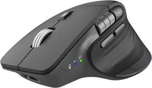 Wireless Bluetooth Mouse, Ergonomic Rechargeable Silent Mouse with Multi-Device, Adjustable DPI, Flying Scroll & Thumb Wheel, Bluetooth Mice for Laptop, Computer, Tablet, Smartphone, Black