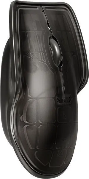 LUNAR ARTEFACTS Wireless Bluetooth Computer Mouse in Black on Black Chroma - Rechargable with Ambidextrous and Ergonomic Multi Surface Tracking