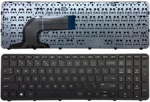 US Laptop Keyboard Compatible with Models 350 G1 350 G2 355 G2 752928-001 758027-001 6037b0095501 SG-59840-XUA with Frame