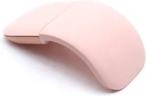 Bluetooth Arc Touch Mouse, Ergonomically Designed, Superbo Foldable Portable Office Mouse for PC/Mac/OS/Laptop Computers - Soft Pink