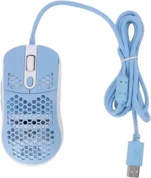 Gaming Mouse Honeycomb Design Computer Mouse RGB Backlit 12000 6 Level Adjustable DPI Ergonomic Wired Mouse for Tablet Laptop PC /124 (Color : Blue)