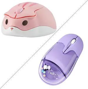 Bluetooth Aqua Water Mice with Liquid Water Section & Floater Animal,Cute Hamster Shape Less Noice Portable Mobile Optical 1200DPI USB Cordless Mice for PC Laptop Computer Macbook Kids Women Men Gift
