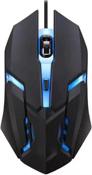 Black & Wired Gaming Mouse & Pink LED Lights for Enhanced Gaming Experience