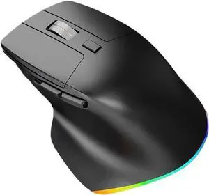 Wireless Mouse, Silent Click. 3 Adjustable DPI, USB-C Rechargable - USB Mouse Compatible with Windows/Mac/iOS/Android, Black