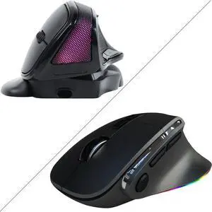 Wireless Mouse Large Angle Adjustable Ergonomic Vertical Upright Carpal Tunnel Ergo Right Hand 6 buttons USB Optical Mice for PC Laptop Computer Macbook Gift,Rechargeable Bluetooth Vertical Mouse