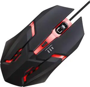 Corded Illuminated Mouse Not only is it The Best Tool for Precise Control, it is Also a Small Helper in Your Life (Black) (NTYDE5)