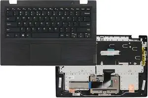 Laptop Palmrest Upper Case Keyboard Compatible with Leno-v 81MQ 14W GEN2 5CB0S95291 US Black