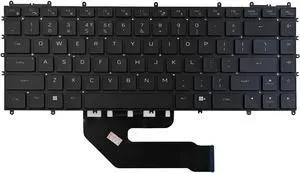 KGIGIBE Replacement Backlit Keyboard for Dell Alienware X15 R1 Alienware X15 R2 Series Laptop US Black