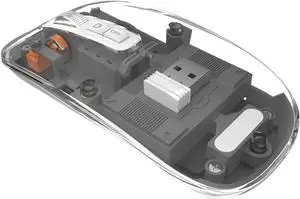 Gray | Wireletss Transparent Mouse 3 Modes Dual Bt +2.4Ghz 2400Dpi Adjustable Computer Mouse Rechargeable For Laptop/Maic/Chromebook New 2026 High For Reliable Electronic Component, Precision
