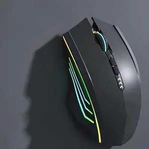 Wireless Mouse 2.4G Ergonomic Optical Mouse Computer Mouse for Laptop, PC, Computer 7 Buttons 2400 DPI Battery Display