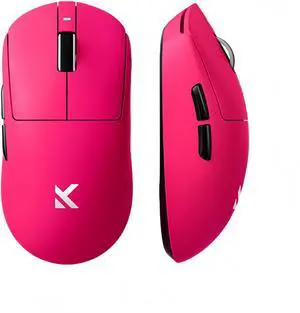 FKZ MCHOSE A7 Ultra Wireless Gaming Mouse,42K DPI Optical Sensor Tri-Mode BT/2.4G/USB-C Wired 59g Lightweight Mice 5 Programmable Buttons Rechargeable 120 Hr Battery Life for PC/Mac/Laptop (Red)