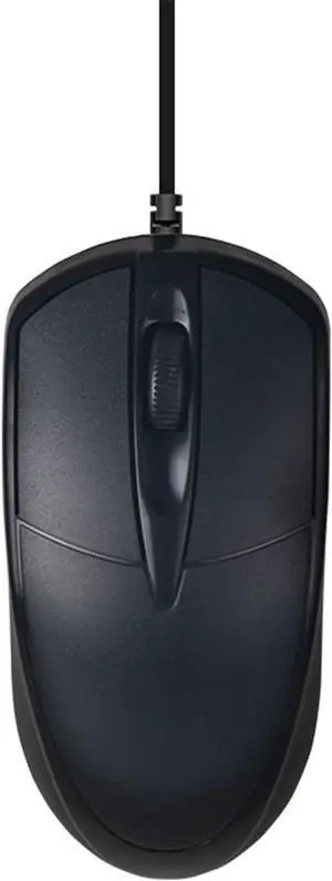 Wired USB Computer Mouse - Silent Click, Ergonomic Comfort Grip, Braided Cable, Plug and Play, for PC, Laptop and Desktop (Black)