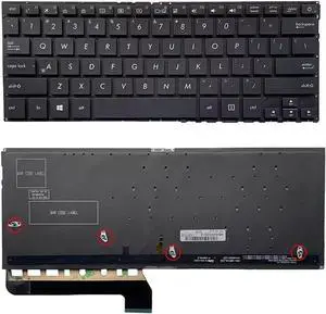 Laptop Keyboard Compatible with ASU-S UX430 UX430U UX430UA UX360 UX360U UX360UA UX360AK UX430UQ UX430UN Black US Backlit