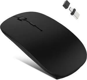 Azmall Wireless Bluetooth Mouse Set for MacBook, iPad  Rechargeable + USB-C/USB-A Receiver + Undetectable Mouse Jiggler