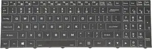 US English Laptop Replacement Keyboard for Clevo NP8752F1 NP8752N2 NP8770D2 NP8770F1 NP8770N2 NP9670M, 6-80-N815Z0-01D-1, CVM18H93US9430, Zone RGB Backlit