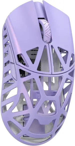 MK x WLMOUSE Beast X Pro Wireless 8K Mouse with Side Slits (OM Optical, Soft Lilac)