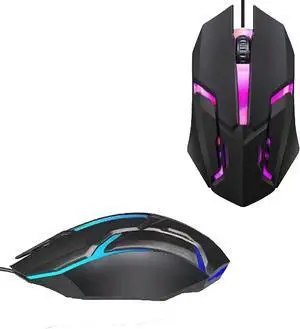 Corded Illuminated Mouse Not only is it The Best Tool for Precise Control, it is Also a Small Helper in Your Life (Black) (NTYDE3)