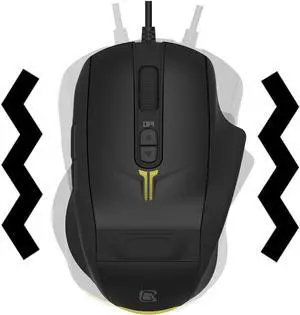 4D Vibration Gaming Mouse SH60P | Haptic Click Mode and Vibration Intensity Change Button | Macro Program | Unique FPS Gaming Experience on PC