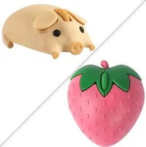 Wireless Mouse Cute Pig Design Bluetooth Dual Mode Portable Compact Lightweight Silent Optical Kawaii Mice Kids Girls Student School Office Gift,Strawberry Silent Portable Wireless Bluetooth Mice
