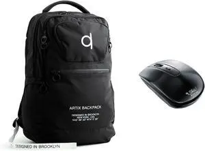 Save 22% on Ultimate Christmas Gift Set: Silent Wireless Mouse + Waterproof Laptop Backpack Bundle for Professionals - Ergonomic, Durable, and Stylish - Perfect for Office, School [Black/Grey]