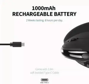 Ergonomic Vertical Mouse with OLED Display & Multi-Device connectivity