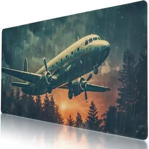 Cute Cinematic Photography Style Pattern Mouse Pad 35.5 x 16 Inch, Non-Slip Rubber Base, Ergonomic Design for Pain Relief, Perfect for Computer Users