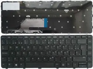 Spanish Laptop Keyboard Compatible with Probook 430 G3 430 G4 440 G3 440 G4 445 G3 640 G2 645 G2 with Frame