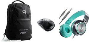 Save 15% on Ultimate Laptop Accessory Set: Silent Wireless Mouse, Waterproof Laptop Backpack, and Noise-Isolating On-Ear Headphones Perfect for School & Office