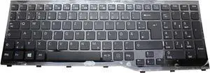 German GR Laptop Keyboard for Fujitsu LifeBook AH522 AH552 CP612624-01 AEFS6001010 Black with Frame