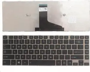 US Laptop Keyboard Compatible with Compatible Satellite M40-A M40T-A M45-A M45T-A Black with Frame Without Backlight