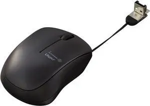 Nakabayashi Co.,Ltd Mouse with retractable cable, have both interfaces USB-A and Micro-B, For Window and Android and Mac
