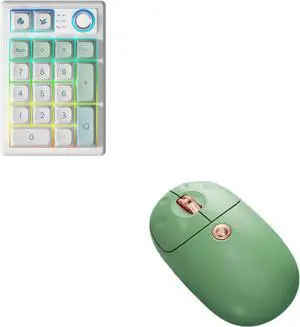 Tri-Mode Gasket Creamy Mechanical Numpad with Dual-Mode Cute Cat Paw Wireless Mouse