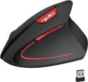 Wireless Mouse Vertical Mouse Ergonomic Adjustable 2400 DPI Mouse with 3 DPI Options USB Charging Cable for Laptop PC Computer/576