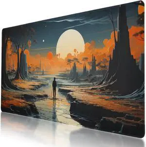 Durable and Washable Golf Player Designed Mouse Pad 35.5 x 16 Inch, Non-Slip Rubber Base, Ideal for Easy Typing and Gaming