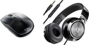 Save 15% on Silent Wireless Mouse & Artix CL750 Wired Headphones Set  Cordless Mouse USB, Quiet Click, 3 DPI Levels & Noise Isolating Headphones with Mic, Perfect for Travel, School