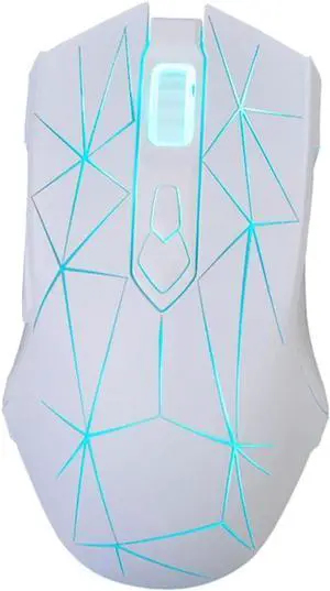 Computer Accessories AJ52 7 RGB Backlit Modes Wired Professional E-Sports Gaming Mouse Adjustable DPI 750/1000/1250/1500/1750/2000/2500 White + Pattern/565