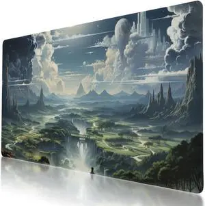 Stitched Edge, Non-Slip Rubber Base Golf Player Printed Mouse Pad 35.5 x 16 Inch, Ideal for Gamers & Office Work