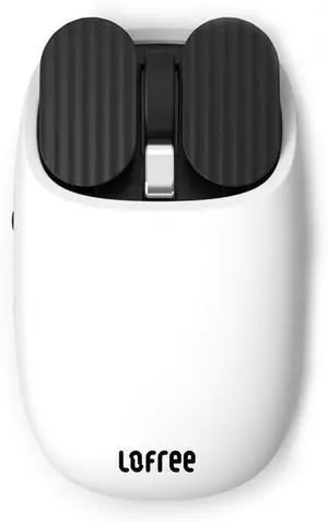 Wireless Bluetooth Mouse  MAUS Chips Design, 4000 DPI, Dual Mode (Bluetooth/2.4G), Silent Click, Rechargeable, for Windows/Mac, White, 60-Day Battery