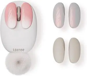 Small Petal Rose Wireless Mouse - Bluetooth 5.0 & USB Receiver, Ergonomic Silent Click, 3200 DPI, Rechargeable, Compatible with Windows/macOS/iOS/Android - Cute Compact Design for Women & Girls