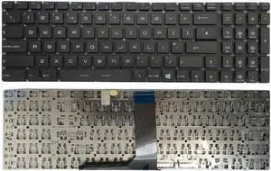 UK Spanish Layout Laptop Keyboard Compatible with GE63 GE73 GE63VR GE73VR GS63 GS63VR MS-16K2 GS63VR 6RF GS63VR 7RF GS70 2OD GS70 2PC GS60 2QD(UK NO Backlit TYPE2)