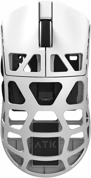 ATK Fierce X Lightweight Wireless Gaming Mouse  42g Magnesium Alloy Shell, PAW3950 Ultra Sensor, 8KHz Polling Rate, Optical Switches, Dual-Mode 2.4GHz & Wired (White)