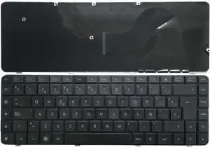 OEM Spanish Laptop Keyboard for HP Compaq G56 G62 CQ62 CQ56 - Black Replacement Keyboard MP-09J83SU-886 605922-251 589301-251 V112346AS1 AEAX6700110 Accessories