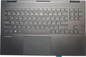 Laptop Spanish Keyboard Compatible for HP OMEN 15-EN 15-EK 15-EK0020CA 15-EK1075CL 15-EN0013DX TPN-Q236 TPN-Q238 RGB Backlit TouchPad Palmrest Upper Cover M00666-001 M00667-001