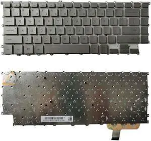Laptop Keyboard Compatible with Samsu-n NP900X5N 900X5N Silver US Backlight