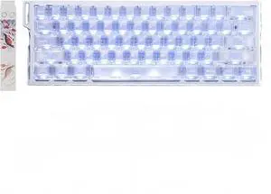 FKZ MADLIONS MAD Light 60 HE Magnetic Switch Gaming Keyboard,60% Hollow Aluminum Case Hall Effect Rapid Trigger Hot Swap Mechanical Keyboard with Adjustable Actuation RGB Backlit Keycaps (White)