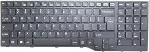English US Laptop Keyboard for Fujitsu LifeBook A357 A359 A514 A544 A555 A557 AH355 AH356 AH456 AH524 AH544 AH555 AH564 AH565 AH574 CP648390-01 MP-13K36003930 Black with Frame Big Enter