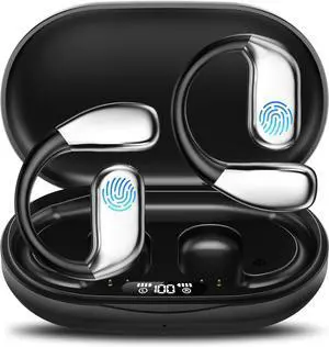 AI Translation Earbuds: OWS 3-in-1 Translator Earphones 144 Languages & Accents & 8 Offline Translation Packs HD Sound Quality Long Battery Life, Ideal for Travel & Business, Black